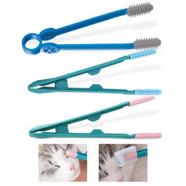 EORPAVU Dog Combs 3 Pieces Tear Comb for Dogs Tear Spot Removal Comb Grooming for Pet Cats and Dogs Double Sided Slime and Crust Removal Tool