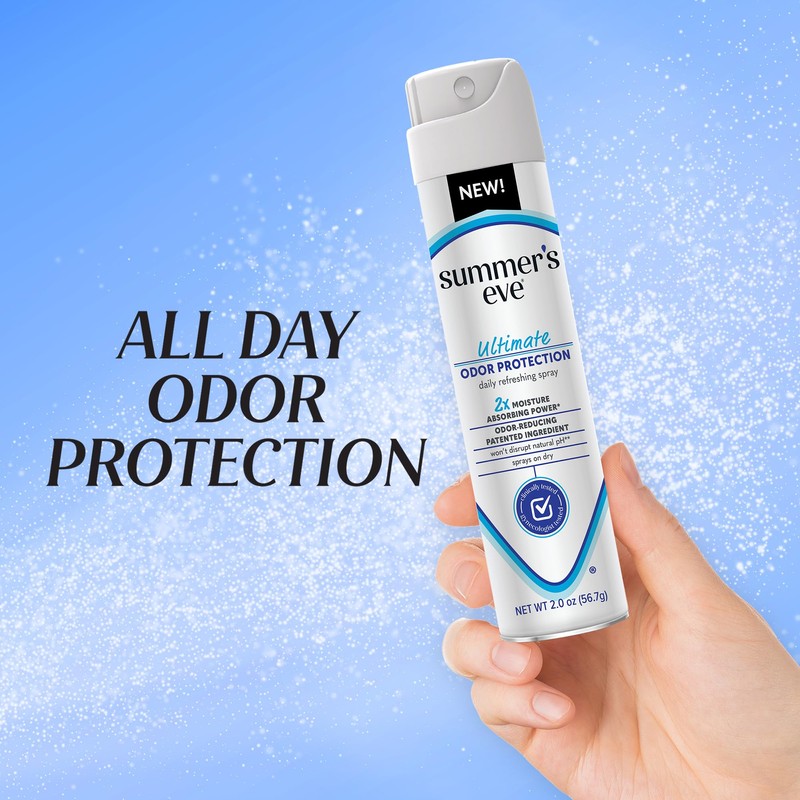 Summer's Eve Ultimate Odor Control Daily Feminine Spray with Talc-Free,