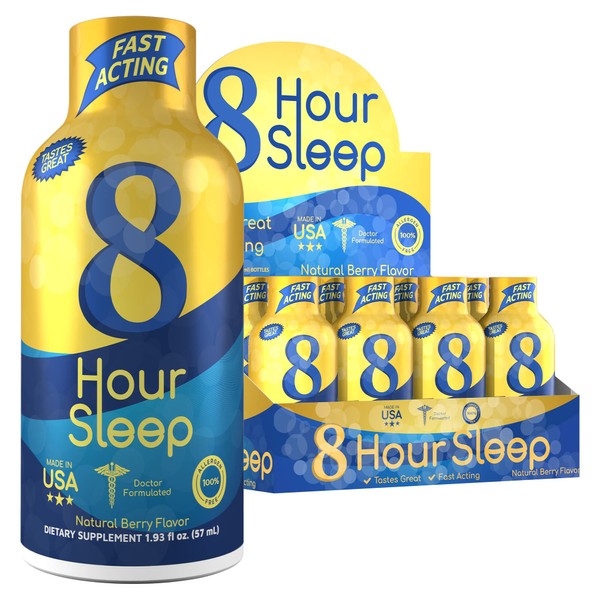 Vitamin Energy 8-Hour Sleep Drink Shots, Natural Berry Flavor, 1.93 Fl Oz, 24 Count
