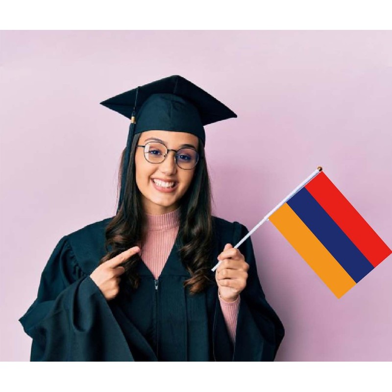 10 PCS Armenia Handheld Small Flag, Armenians Hand held Mini