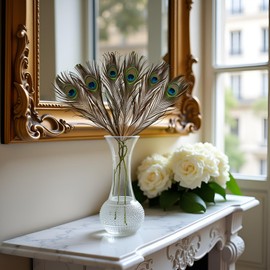 1pc Green New Peacock Feather Tail Family Room Wedding Living Room Party Decor Bed Tool Decoration Feather Craft Supplies