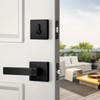 Probrico Matte Black Exterior Door Locksets with Deadbolt,Front Door Entry