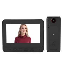 Video Doorbell, 4.3 Inch Screen, 170° Wide Angle, Two Way Intercom, Auto Recording, for Home Security