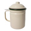 Victor Enamel Oil Pot with Green Rim, Steel, 17x13x19 cm
