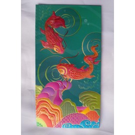 GFM® Premium Traditional Chinese Lucky Money Envelopes, Red Packets, Hong Bao for Chinese New Year, Wedding etc - Pack of 6 (AngBao-4)