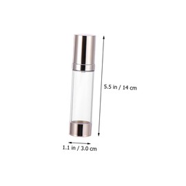 Gatuida 6pcs Airless Pump Bottles for Cosmetics Leakproof Vacuum Containers for Lotion and Foundation Portable Travel Subpackaging Bottles with Shiny Nozzles Lightweight and Sealed Design