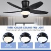 Surtime Ceiling Fans with Lights-36 Low Profile Ceiling Fan with
