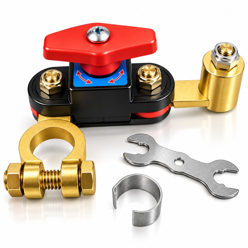 Car Battery Disconnect Switch for Vehicle Storage – Rotating Battery