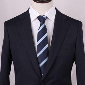 KONAKA Men's Washable One-Touch Necktie, Zipper Type, For Business and Formal Wear, Includes Laundry Bag, Free size