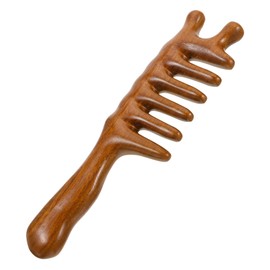 VICASKY Wide Tooth Wooden Massage Comb Handle Scalp for Thick Hair for Relaxation and Detangling for Hair Care and