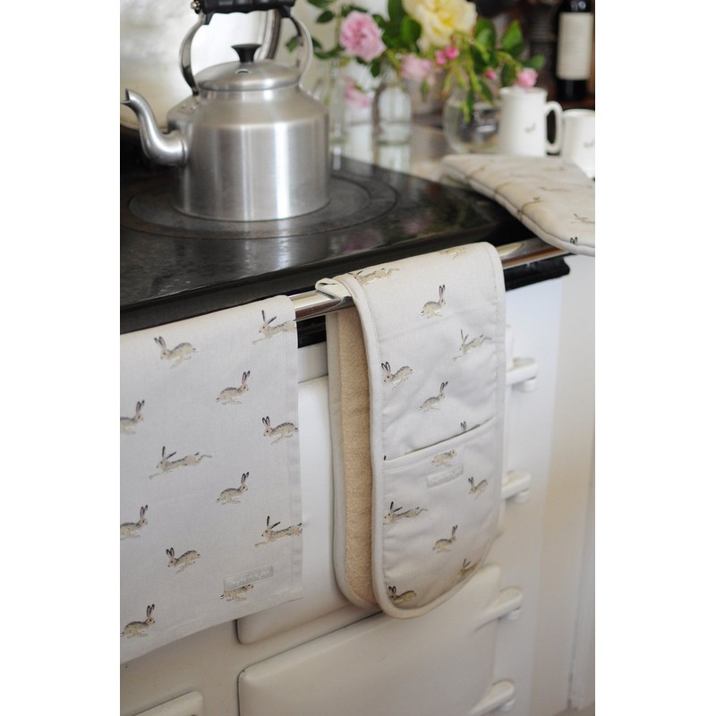 Sophie Allport - Hare Tea Towel, 100% Cotton, 45cm x