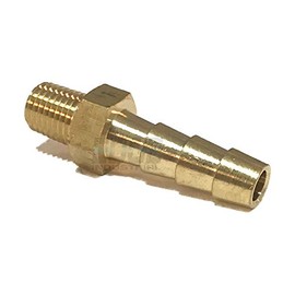 EDGE INDUSTRIAL 1/4" Hose ID to 1/16" Male NPT MNPT Straight Brass Fitting Fuel/AIR/Water/Oil/Gas/WOG