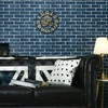 HeloHo 17.7" X 394" Blue Brick Wallpaper Peel and Stick