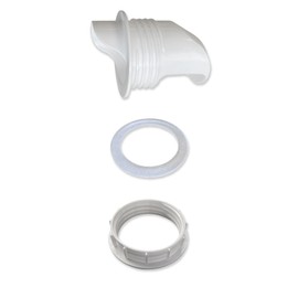 Poultry Pro Feeder DIY Port PVC Gravity Fed Chicken Feeder Single Unit | Use for Buckets, Barrels, Bins, Troughs | Rain Proof, Weather Resistant, No Waste Chicken Feeder