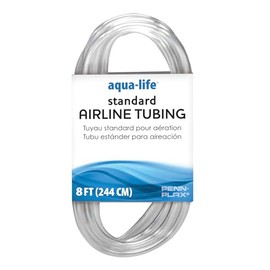 PENN-PLAX Standard Airline Tubing for Aquariums – Clear and Flexible – Resists Kinking – Safe for Freshwater and Saltwater Fish Tanks – 8 Feet