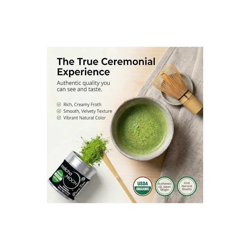Matcha Moon Pure Zen Ceremonial Grade Matcha Powder - 30g