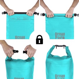 Dry Bag Waterproof Bag Sea 5L 10L 20L Waterproof Bag with Adjustable Shoulder Strap Waterproof Dry Bag/Sack Kayaking Boat Trip Canoe Fishing Rafting/Snowboarding, lightblue, Dry Bag