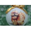 B037 Hand-made Christmas Ornament - chicken - gold buff silky