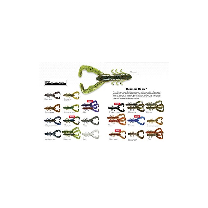 Yum Lures Chrsitie Craw Soft Plastic Bait Fishing Lure -