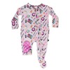 Lev Baby Baby Girl Zippered Footie, 2-Way Zip, Sustainable Footie