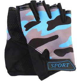 Haobase 1 pair Children Half Finger Gloves Outdoor Cycling Gloves Sport Gloves Mitten for Childen Bike Climping Hiking