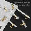 Rergy Cabinet Handles Marble Drawer Pulls and Knobs, 10Pack White