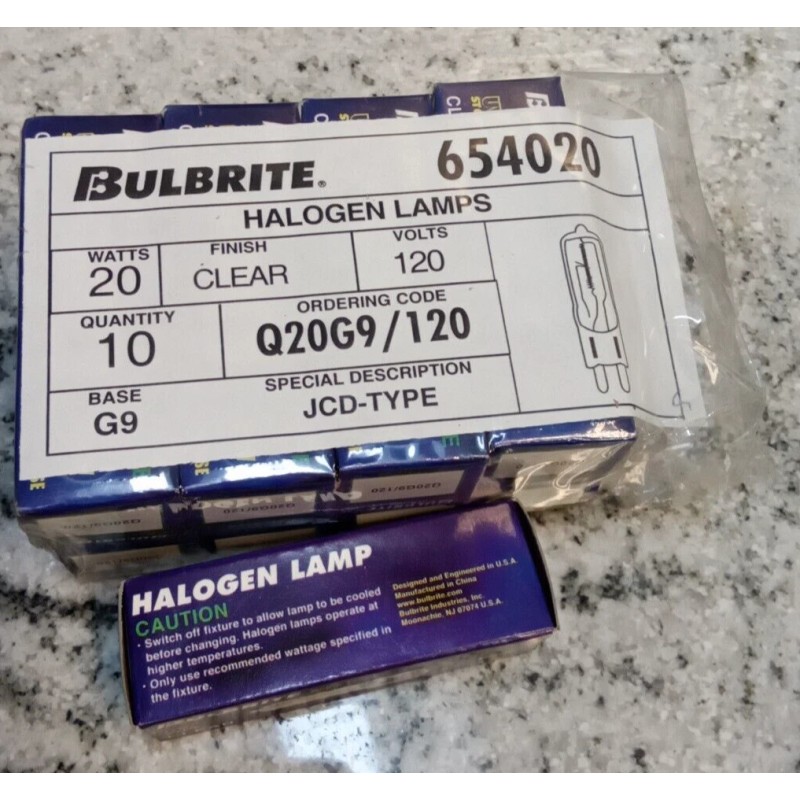 Bulbrite Xp /Q20G9/120/ 20W /120V /BASE G9/JCD-TYPE/CL