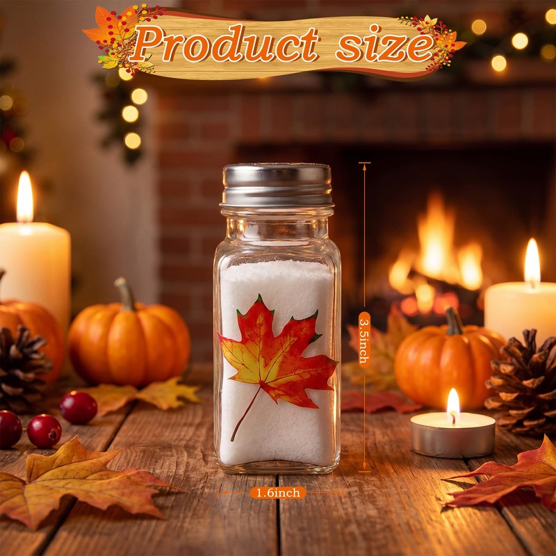 Newtay 2 Fall Maple Leaves Salt and Pepper Shaker Set