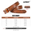 LEACOOLKEY Western Leather Belt Strap for Men Women Cowboy Western
