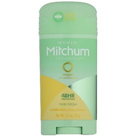 Mitchum For Women Advanced Control Anti-Perspirant Deodorant Invisible Solid Pure Fresh 2.70 oz (Pack of 5)