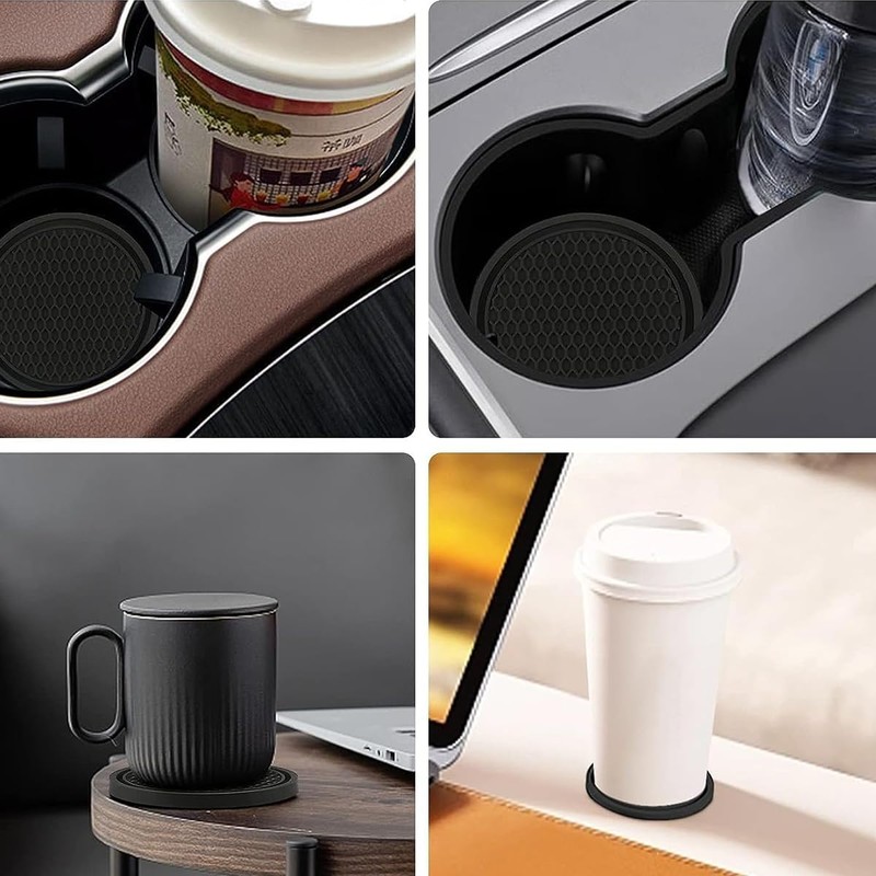 2PCS Car Cup Coaste, 2.75 Inch Non-Slip Cup Holders Embedded