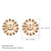 Daisy Flower Stud Earrings, Gold-Plated, Large Statement Design, Women's Fashion
