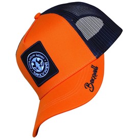 Bexxwell Trucker Cap Orange/Black with Logo Patch (Perfect Fit, Cap, Black, Trucker Cap, Logo, Cap, Unisex), Orange / black