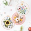 Winmany 3 Pack Flower Embroidery Kits for Adults and Beginners