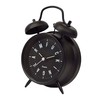 FISURA Analogue Alarm Clock, Metal, Black, Standard