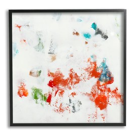 Stupell Industries Modern Red Green Blue Paint Pop Abstraction, Designed by Jeff Iorillo Black Framed Wall Art, White