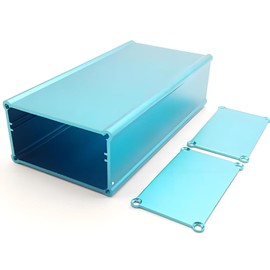 SEIWEI Aluminum Enclosure Electronic Project Box Case Blue DIY Electronic Project Enclosure Case Shell Protect Box for Electronic Projects, Power Supply Units, 30x50x105mm