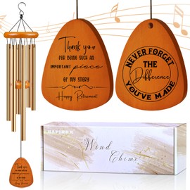 Thank You Gifts, Thank You Wind Chime Keepsake Appreciation Boss Day Gifts for Women, Men, Coworker, Employee,Christmas, Farewell, Goodbye, Leaving Ideas