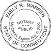 MaxMark Round Notary Pre-Inked Stamp for State of Connecticut