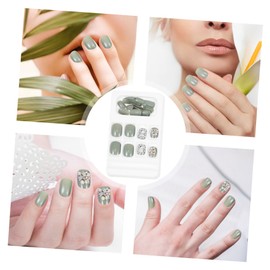 Beavorty 24pcs Detachable Press Nails Short False Nails Reusable French Tip for Weddings Parties Special Occasions