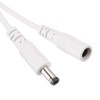 MECCANIXITY 1PCS 6.56ft White DC Power Extension Cable 5.5mm x