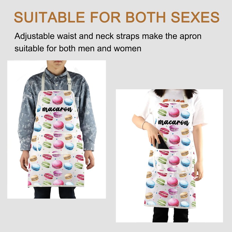 PXTIDY Macaron Inspired Kitchen Apron Macarons Baking gift Macaron Lover