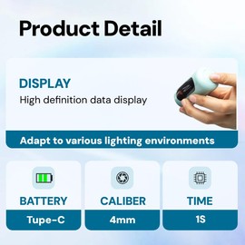 EberSpec Mini 4 Pro Portable Colorimeter,Color scanning Device - Digital Colorimeter Sensor for Detecting Colors,Suitable for Packaging,Paint,Plastic - Small Volume,Easy to Carry