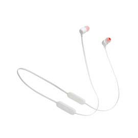 JBL TUNE125BT JBLT125BTWHT Bluetooth Earphones, Multi-Point Compatible, Wireless, Microphone Remote Control, USB Type-C Charging, Built-in Magnet, White