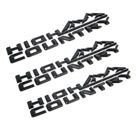 3X 2019-2023 Tahoe Silverado High Country Fender Tailgate Letter Logo Emblem 3D Badge Namaplate Replacement for High Country (Gloss Black)