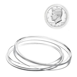 MUDOR Coin Holders for Half Dollar, 100 Pack Coin Storage Cases for Collectors, Plastic Coin Collection Protectors Capsules