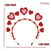 Ursumy Valentines Day Headband Love Heart Hairband Glitter Heart Goddess