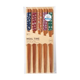 Ishida 67062-3 Chopsticks for Guests, Silver Ion, Antibacterial, Susu Bamboo Hundreds of Cherry Blossoms, Set of 5, 9.1 inches (23 cm)