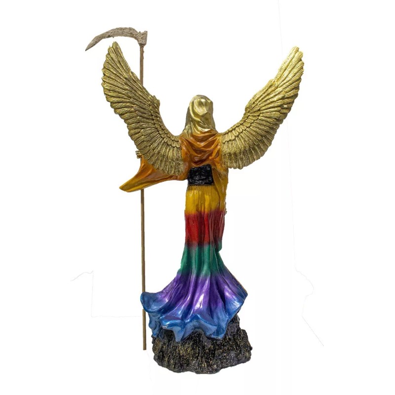 Imagen De Resina Santa Muerte Encarnada 7 Potencias