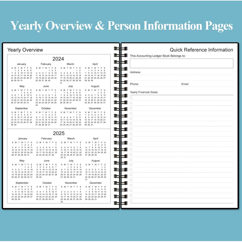 Accounting Ledger Book - A5 Ledger Book for Bookkeeping, Small